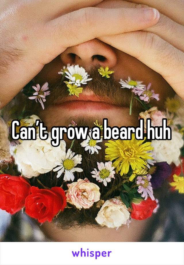 Can’t grow a beard huh 