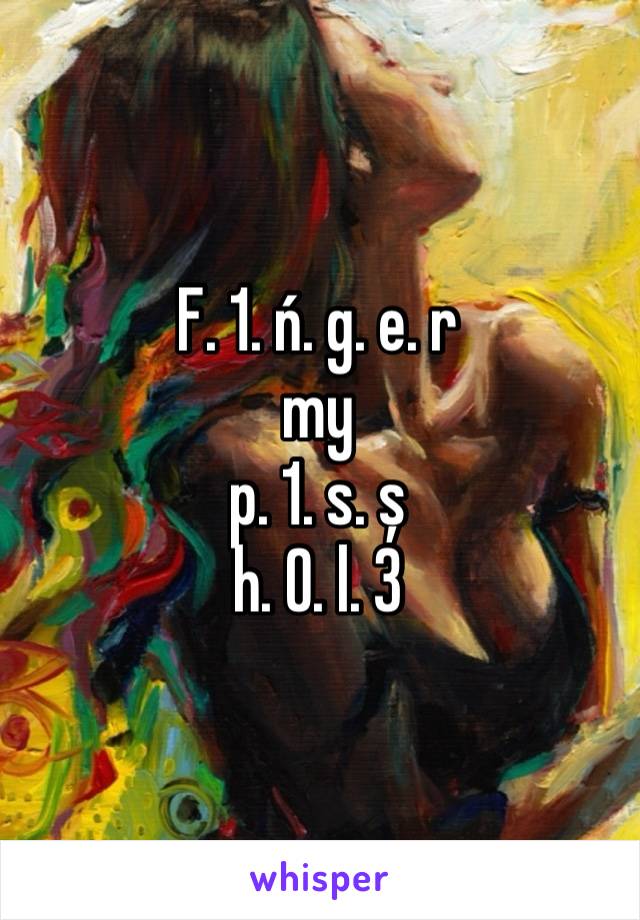 F. 1. ń. g. e. r
my
p. 1. s. ș
h. 0. l. 3