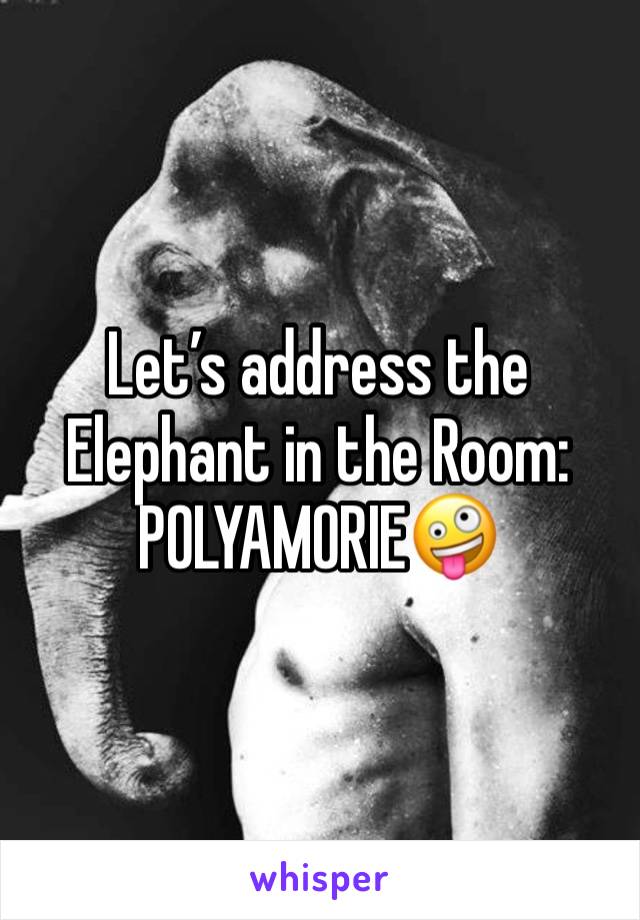 Let’s address the Elephant in the Room: POLYAMORIE🤪