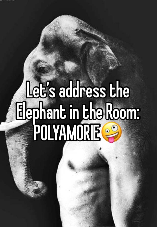 Let’s address the Elephant in the Room: POLYAMORIE🤪